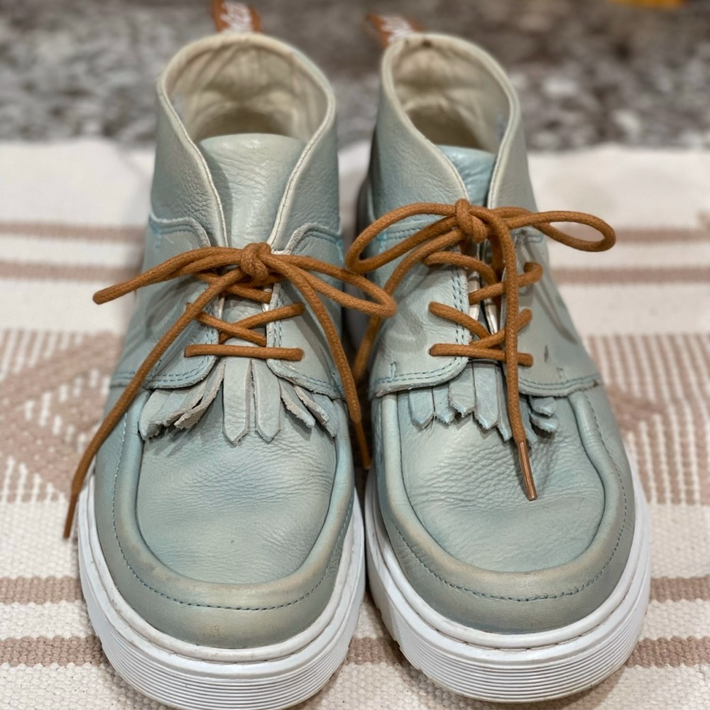 Dr. Martens Light Blue Leather High-Tops